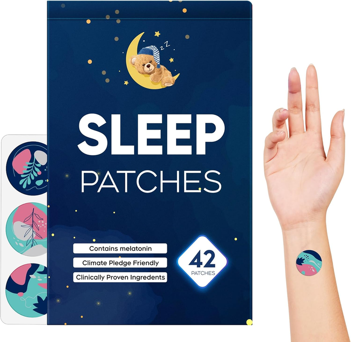 Deep Sleep Herbal Melatonin Patches (42-Pack) – Fast-Acting Nighttime Support for Restful Nights & Groovy-Free Mornings