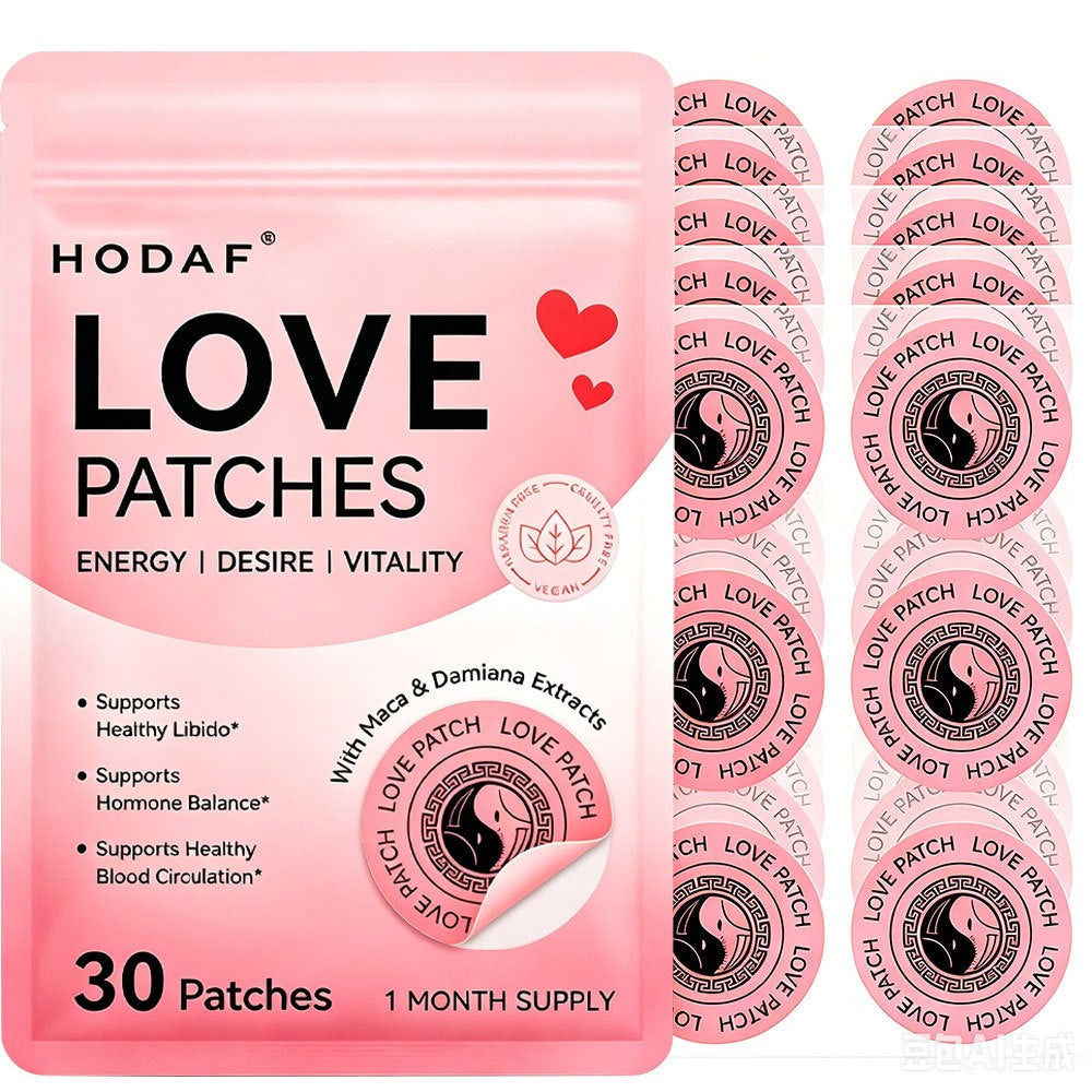 All-Day Intimacy & Energy Patches – Infused with Maca, Damiana & Red Ginseng (1-Month Supply)