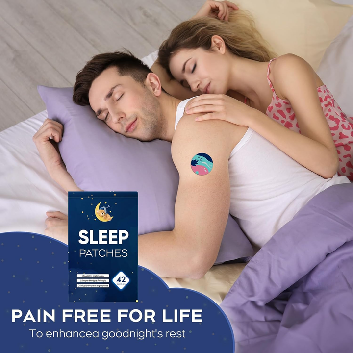 Deep Sleep Herbal Melatonin Patches (42-Pack) – Fast-Acting Nighttime Support for Restful Nights & Groovy-Free Mornings