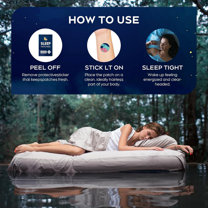 Deep Sleep Herbal Melatonin Patches (42-Pack) – Fast-Acting Nighttime Support for Restful Nights & Groovy-Free Mornings