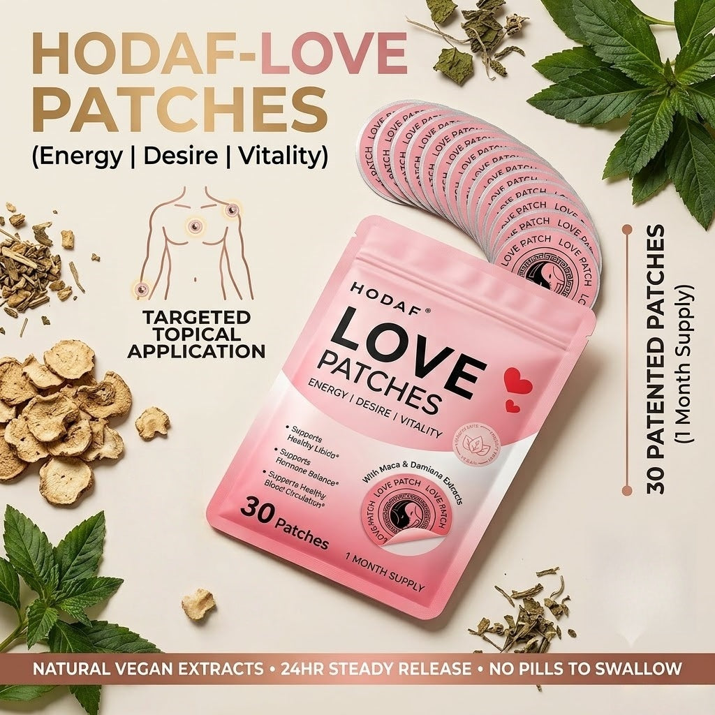 All-Day Intimacy & Energy Patches – Infused with Maca, Damiana & Red Ginseng (1-Month Supply)