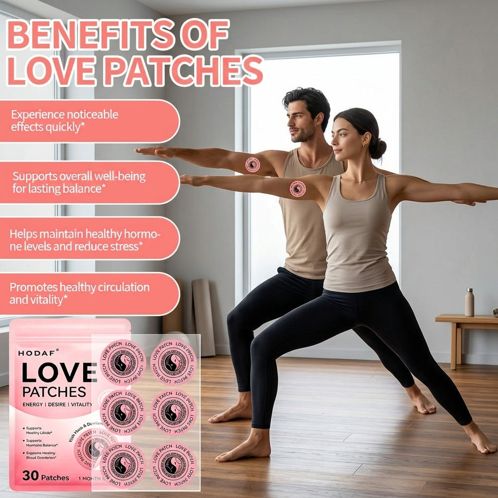 All-Day Intimacy & Energy Patches – Infused with Maca, Damiana & Red Ginseng (1-Month Supply)